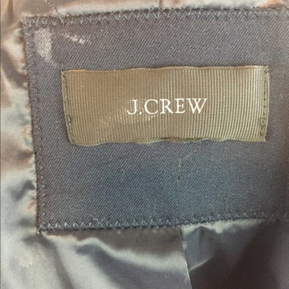 J Crew Navy Cotten Blend Blazer - Picture 4 of 8